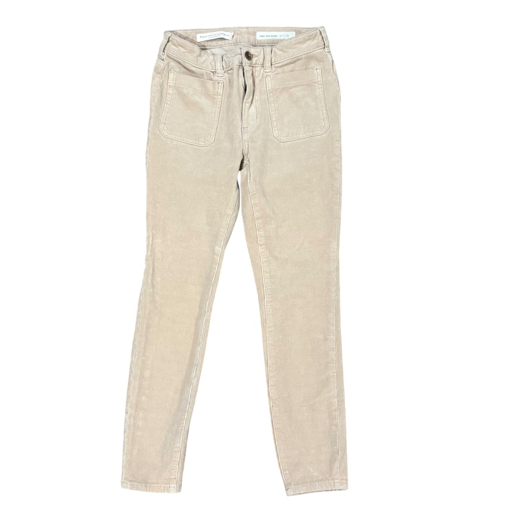 Pilcro and the Letterpress Anthropologie‎ High Rise Skinny Corduroy Pants sz 27